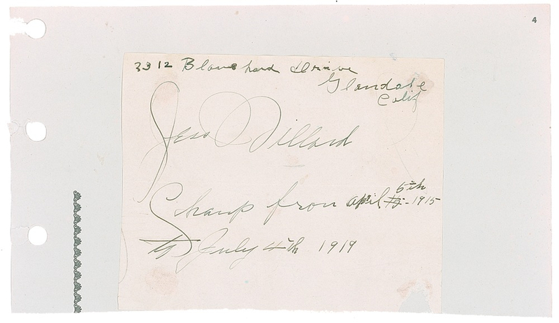 Lot 1356 Jess Willard Signature