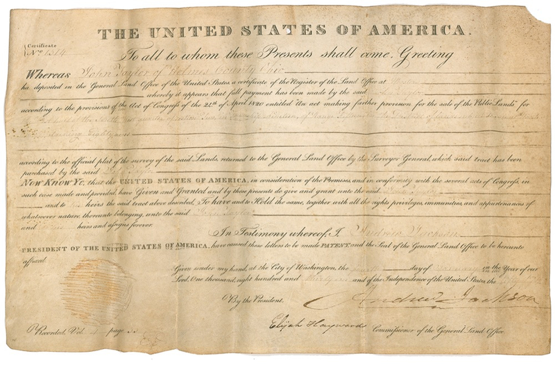 Lot 48 Andrew Jackson Signed Document