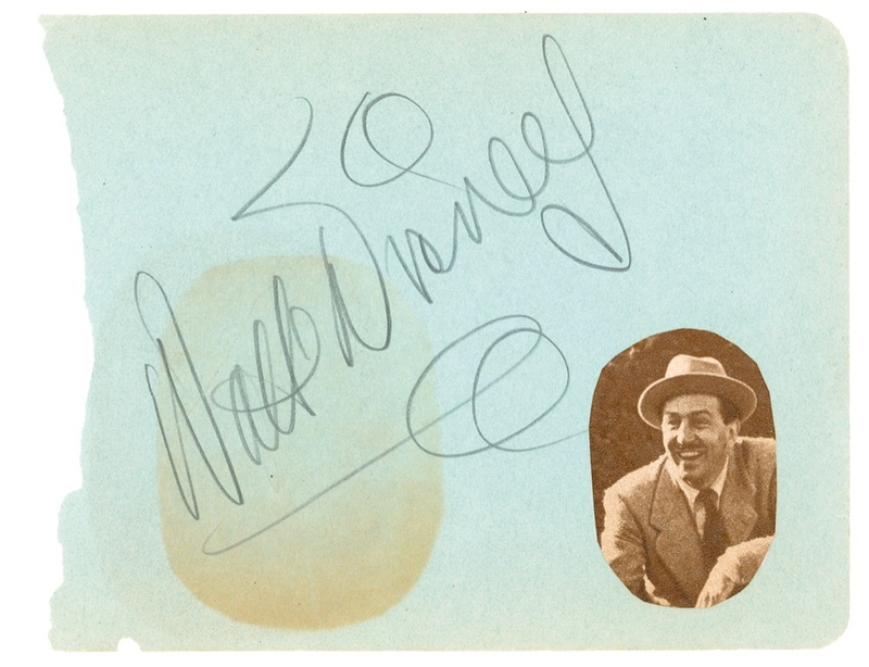 Lot 573 Walt Disney Signature