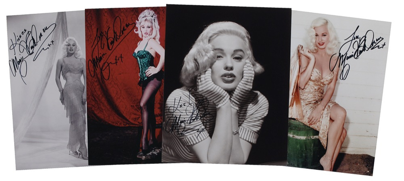 Lot 1044 Mamie Van Doren Signed Photographs