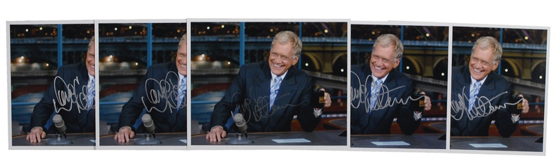 Lot 1126 David Letterman Signed Photographs