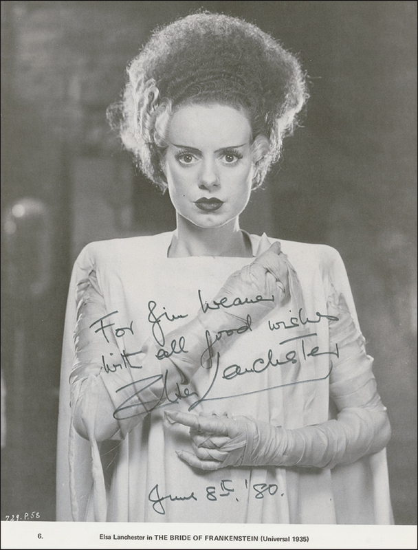 Lot 952 Elsa Lanchester Signed Photograph