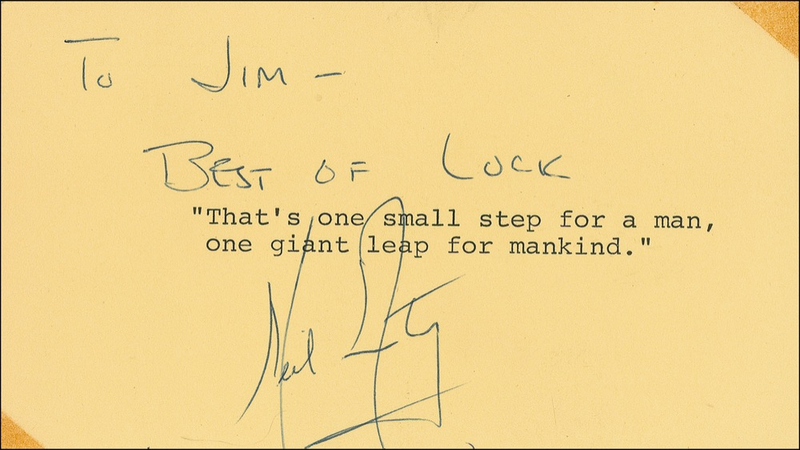 Lot 405 Neil Armstrong Signature
