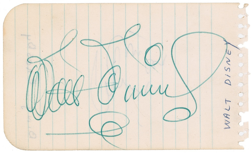 Lot 574 Walt Disney Signature