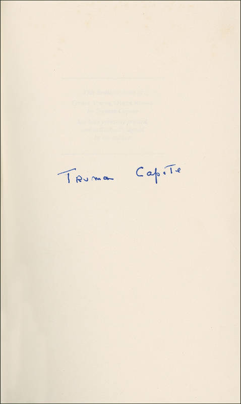 Lot 466 Truman Capote Book