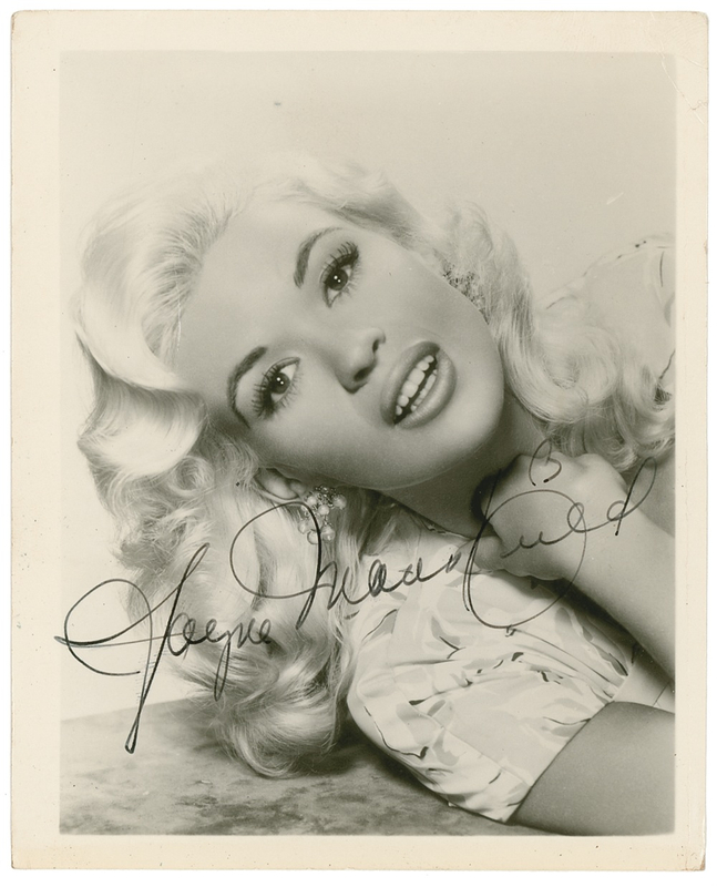 Lot 972 Jayne Mansfield Signed Photograph
