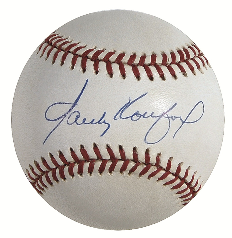 Lot 1267 Sandy Koufax Baseball