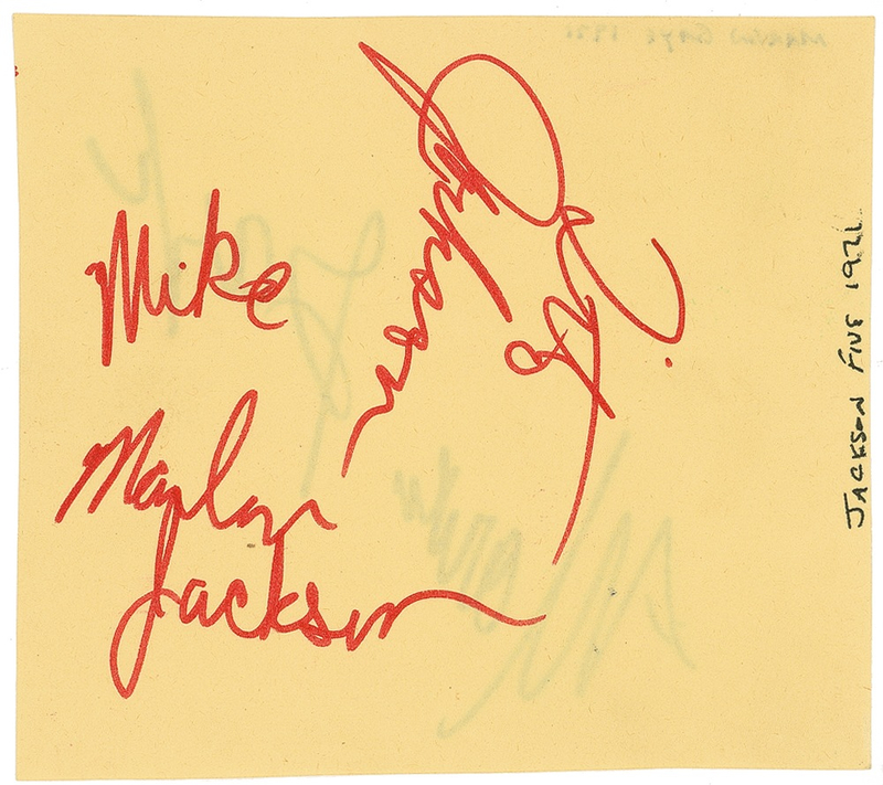 Lot 711 Jackson 5 and Marvin Gaye Signature