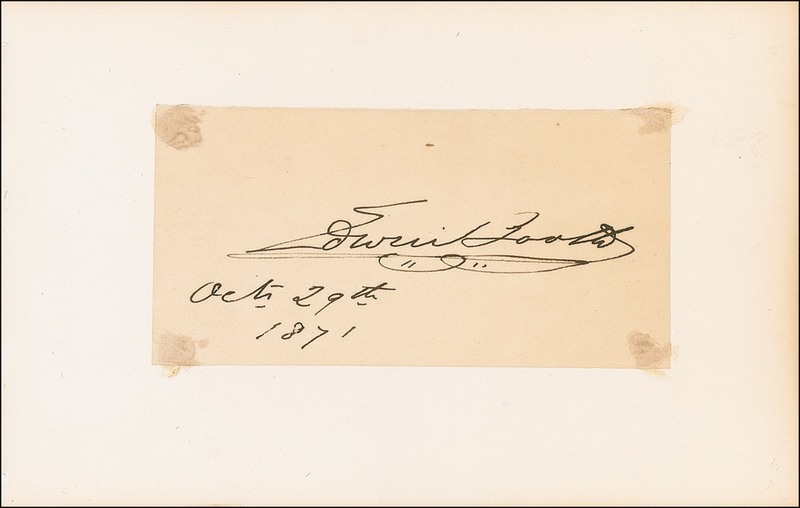 Lot 849 Edwin Booth Signature