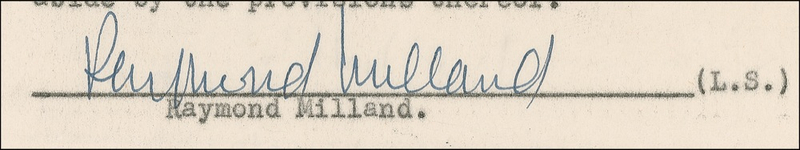 Lot 987 Ray Milland