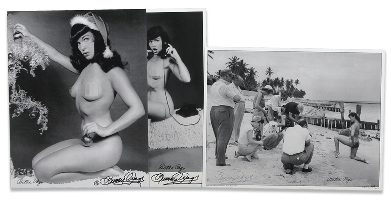Lot 1002 Bettie Page Signed Photographs