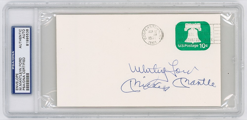 Lot 1279 Mickey Mantle and Whitey Ford First Day Cover