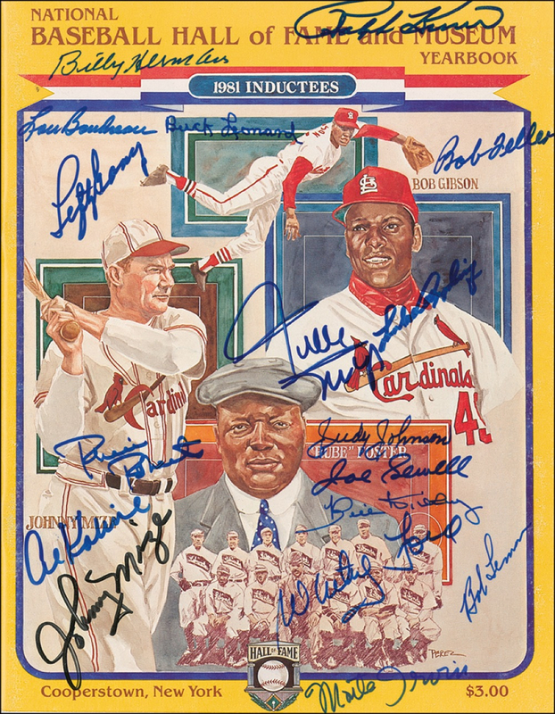 Lot 1185 Baseball: Hall of Famers Yearbook