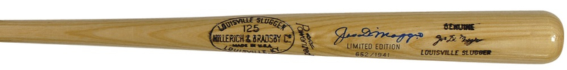 Lot 1221 Joe DiMaggio: ?Joltin? Joe? limited edition bat