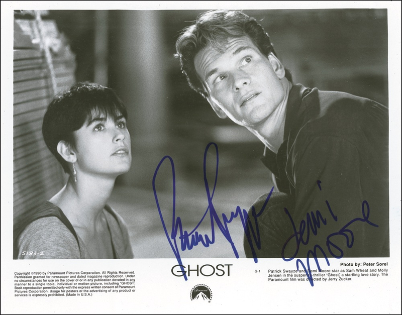 Lot 1155 Patrick Swayze and Demi Moore Signed Photograph
