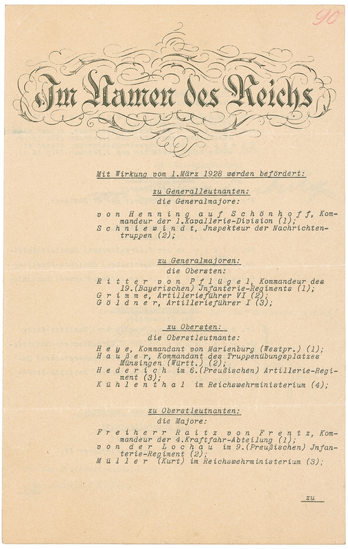 Lot 213 Paul von Hindenburg Signed Document