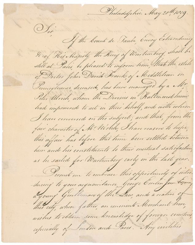 Lot 171 Declaration of Independence: Thomas McKean: A Signer shows his legal savoir faire