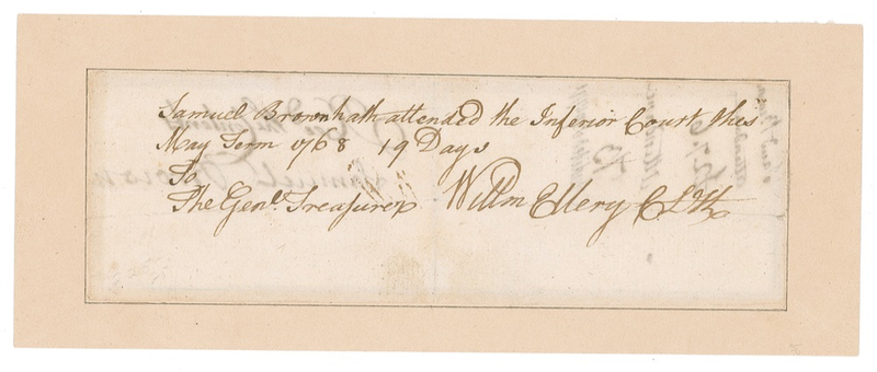 Lot 168 Declaration of Independence: William Ellery Signed Document