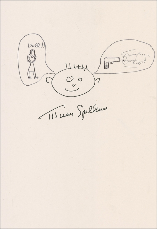 Lot 551 Mickey Spillane Sketch