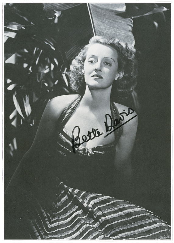 Lot 875 Bette Davis Signed Photograph