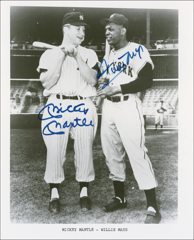 Lot 1280 Mickey Mantle and Willie Mays Signed Photograph
