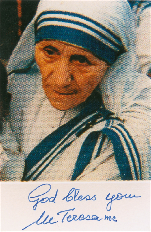Lot 238 Mother Teresa Signed Photograph