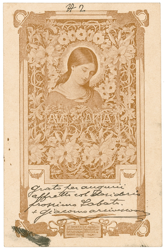 Lot 136 Benedict XV Signed Note