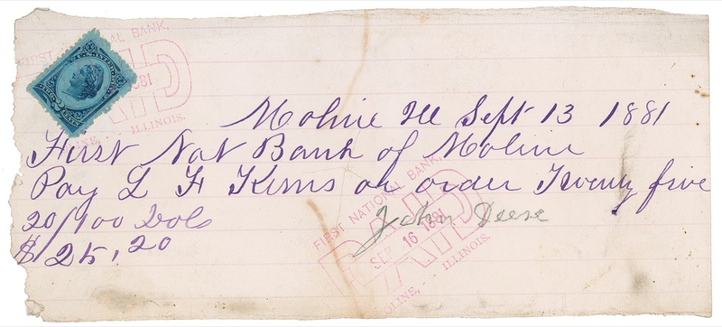 Lot 176 John Deere Signed Document
