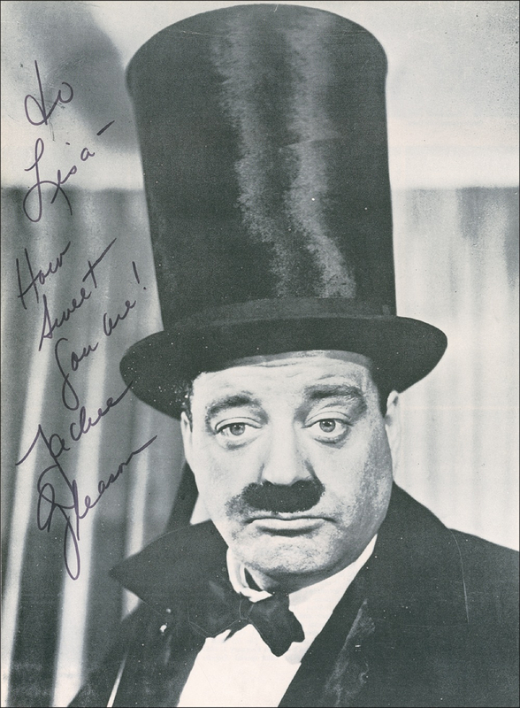 Lot 895 Jackie Gleason Signed Photograph