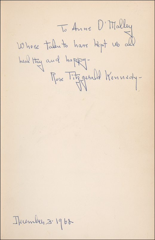 Lot 221 Rose Kennedy: Rose remembers Honey Fitz