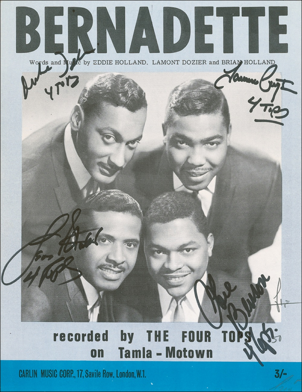 Lot 698 Four Tops Sheet Music