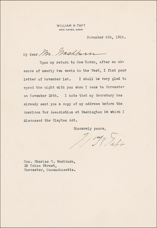 Lot 118 William H. Taft