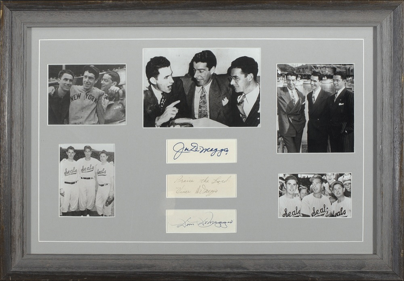 Lot 1215 DiMaggio Brothers Signatures