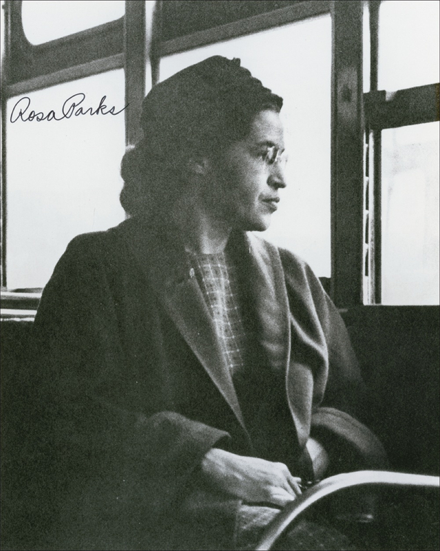 Lot 241 Rosa Parks Signed Photograph