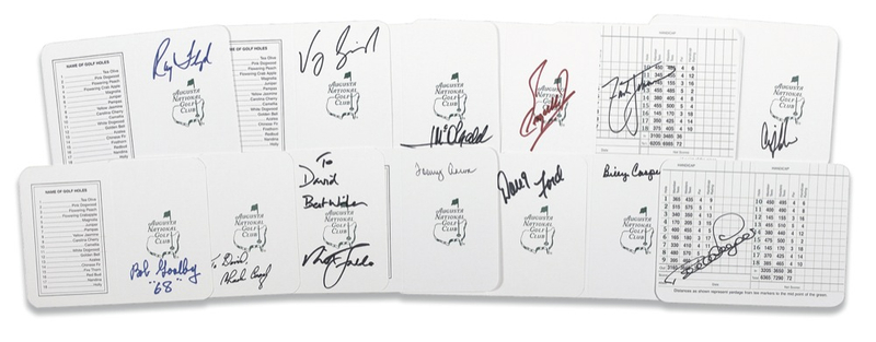 Lot 1239 Golf: Masters Champions Scorecards