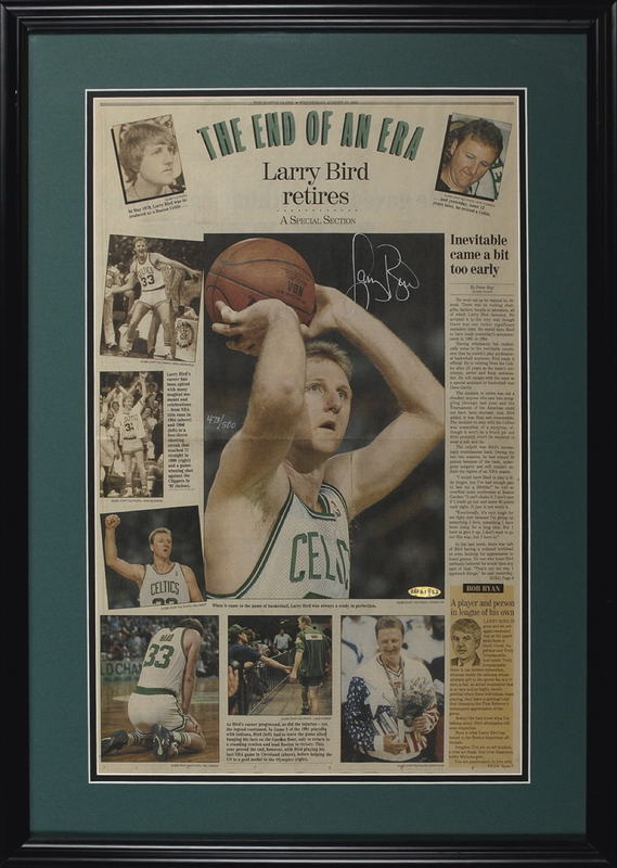 Lot 1189 Larry Bird Newspaper