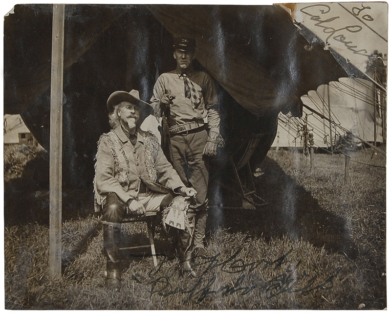 Lot 160 W. F. “Buffalo Bill” Cody: “Buffalo Bill” personalizes a posed snapshot for a colonel