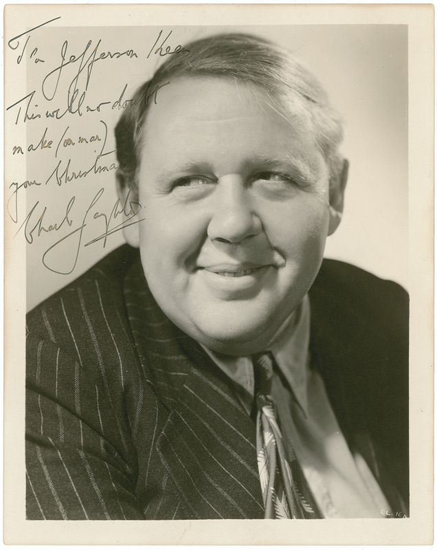 Lot 953 Charles Laughton Signed Photograph