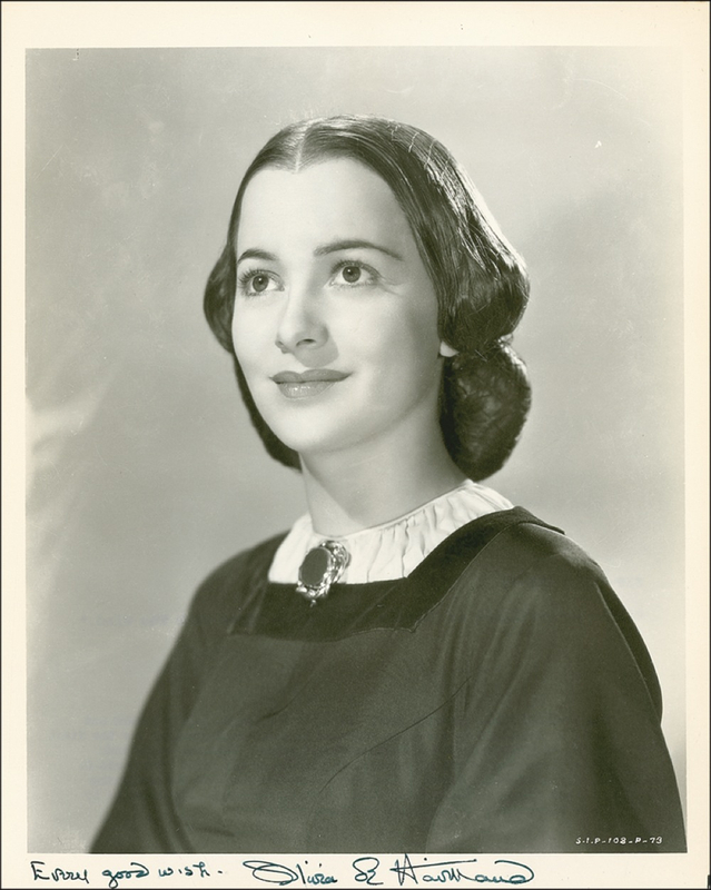 Lot 898 Gone With the Wind: Olivia de Havilland Signed Photograph