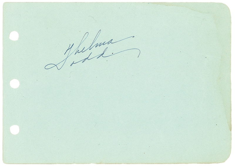 Lot 1042 Thelma Todd Signature