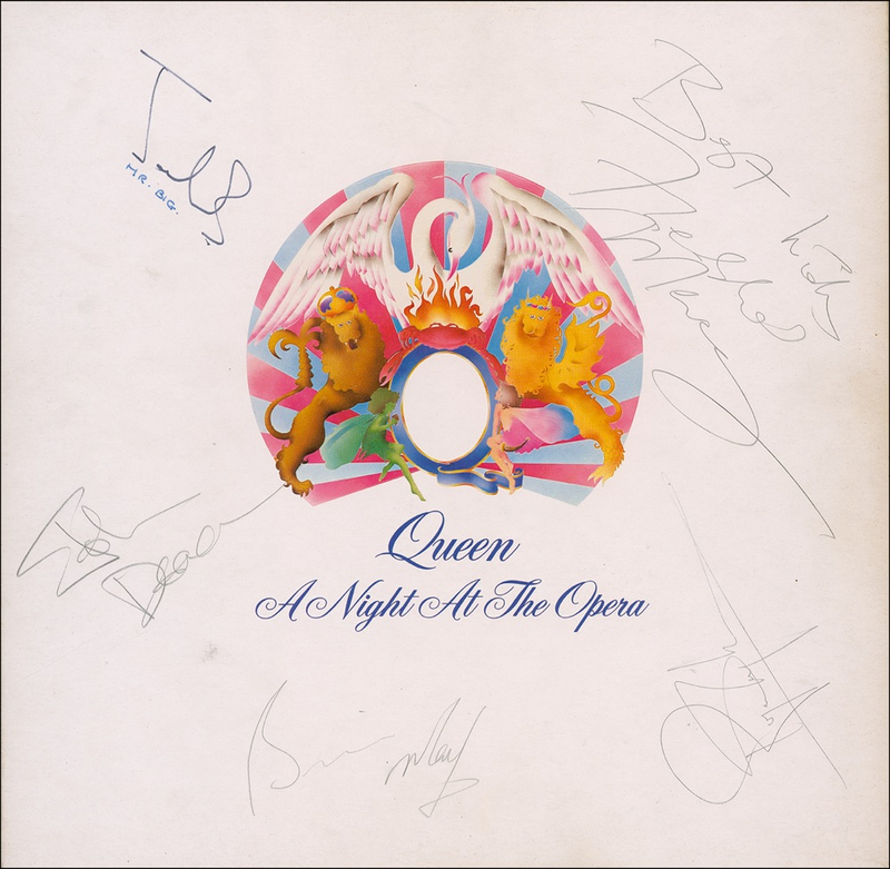 Lot 768 Queen: Signing their triple platinum A Night at the Opera
