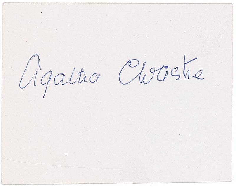 Lot 470 Agatha Christie Signature