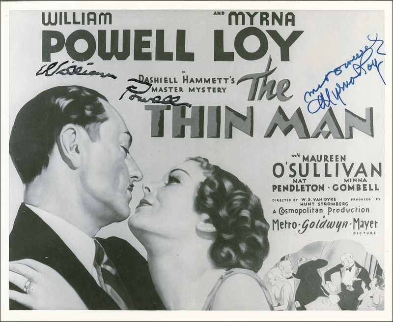 Lot 1007 William Powell and Myrna Loy Signed Photograph