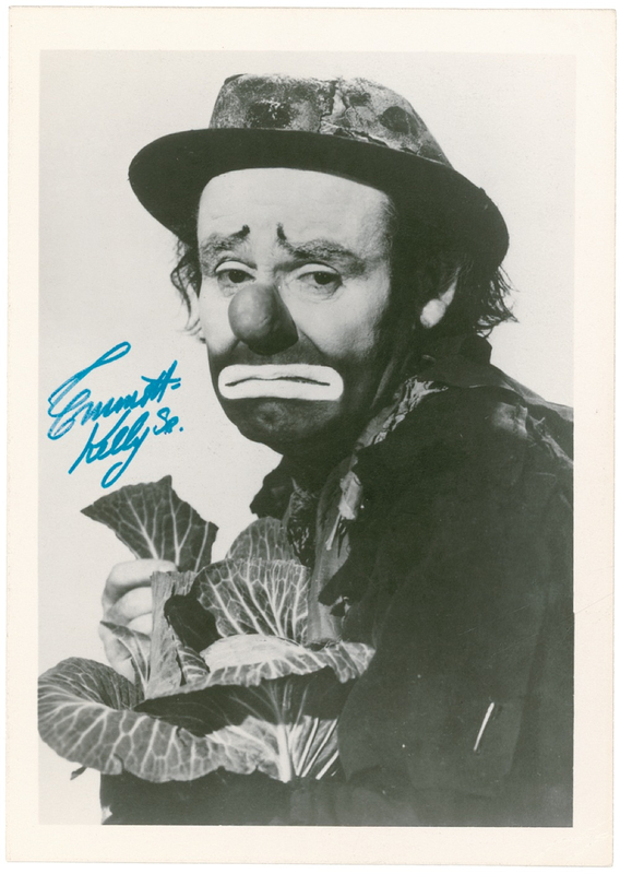 Lot 949 Emmett Kelly, Sr. Signed Photograph