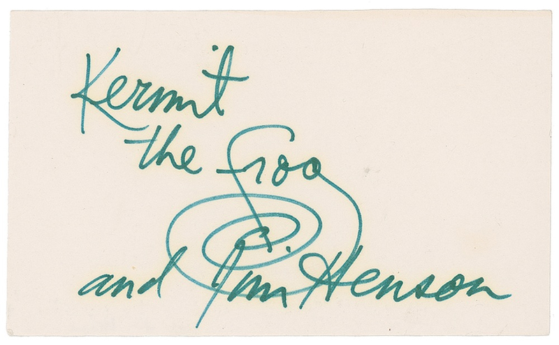 Lot 1109 Jim Henson Signature