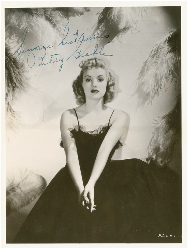 Lot 904 Betty Grable Signed Photograph