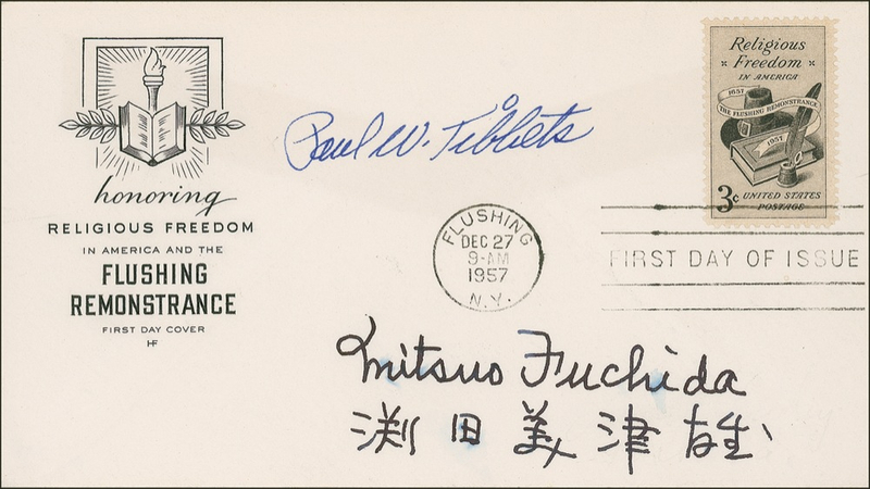 Lot 325 Mitsuo Fuchida and Paul Tibbets: Sworn enemies sign together