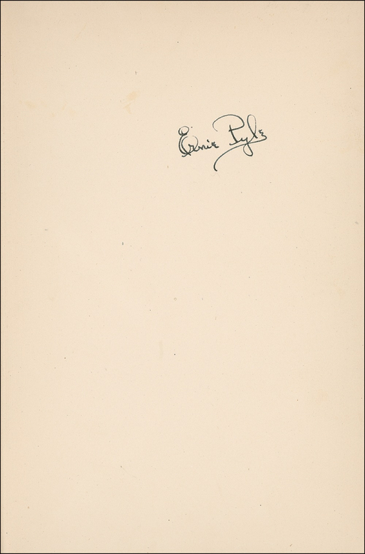 Lot 529 Ernie Pyle Book