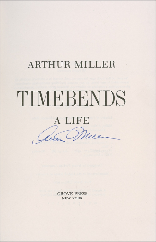Lot 516 Arthur Miller Book