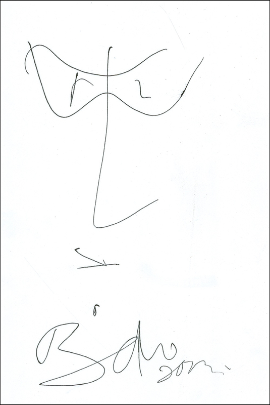 Lot 790 U2: Bono Sketch